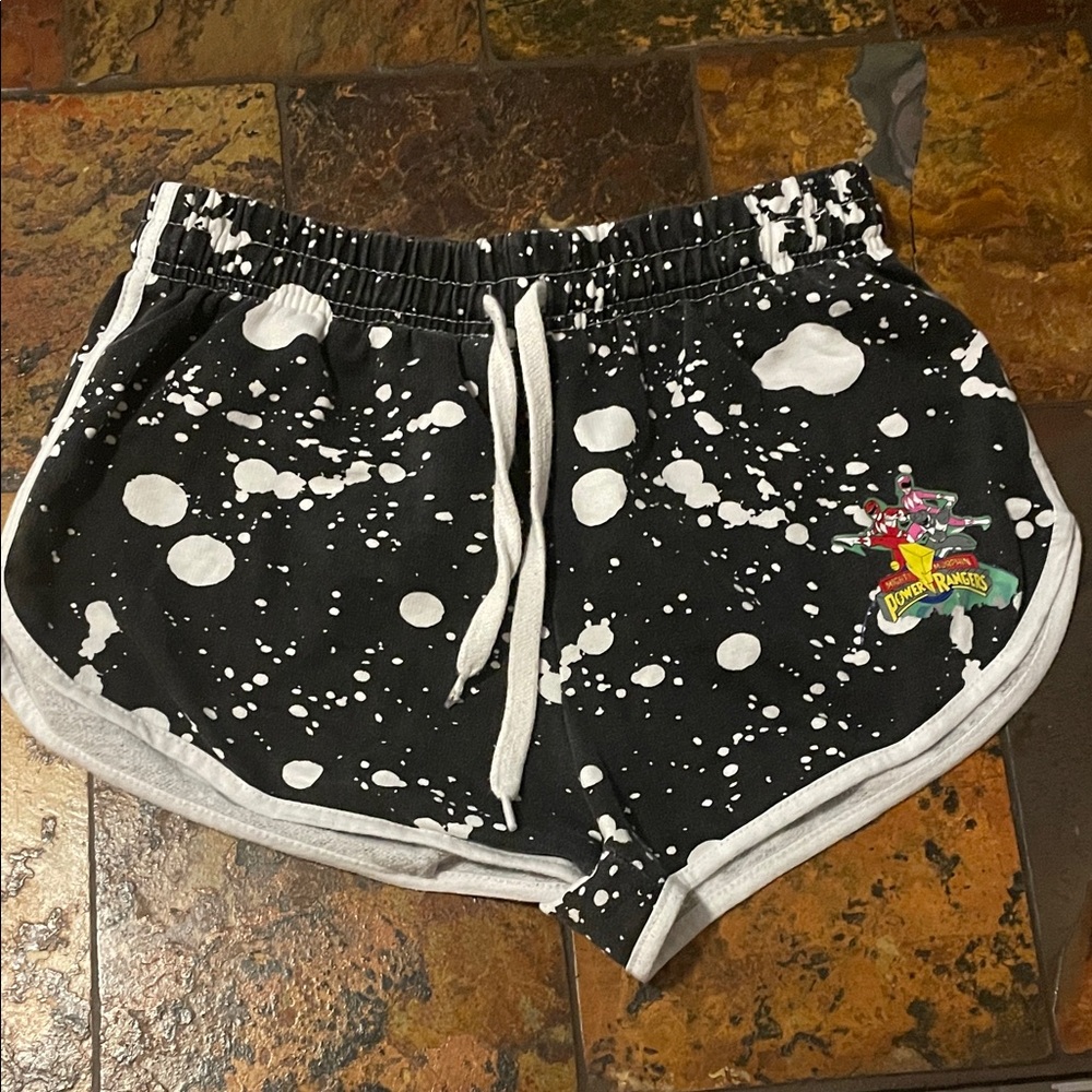 Power Ranger Black and White Athletic Shorts (204)